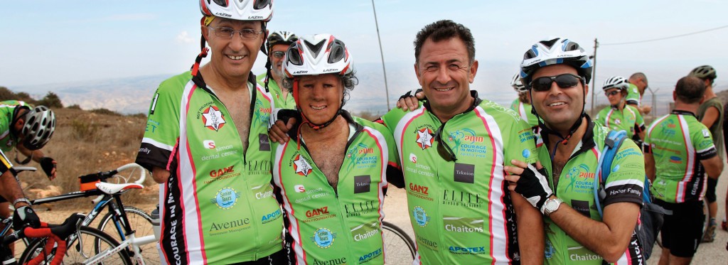Dan Liani (right) rides with others in Beit Halochem Canada's Courage in Motion ride.