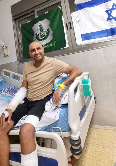 Ofir Dahari was hospitalized for three weeks, during which time he underwent five surgeries. 