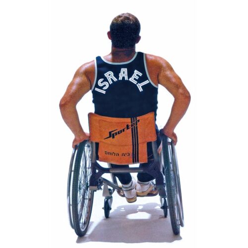 Disabled Israeli athlete in a wheelchair